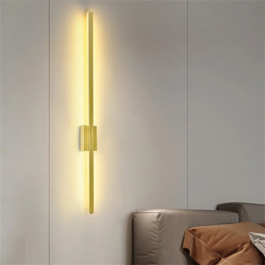 

Minimalist Creative Long Wall Lamp Modern LED Background Wall Lamp Living Room Bedside Staircase Corridor Wall Sconce