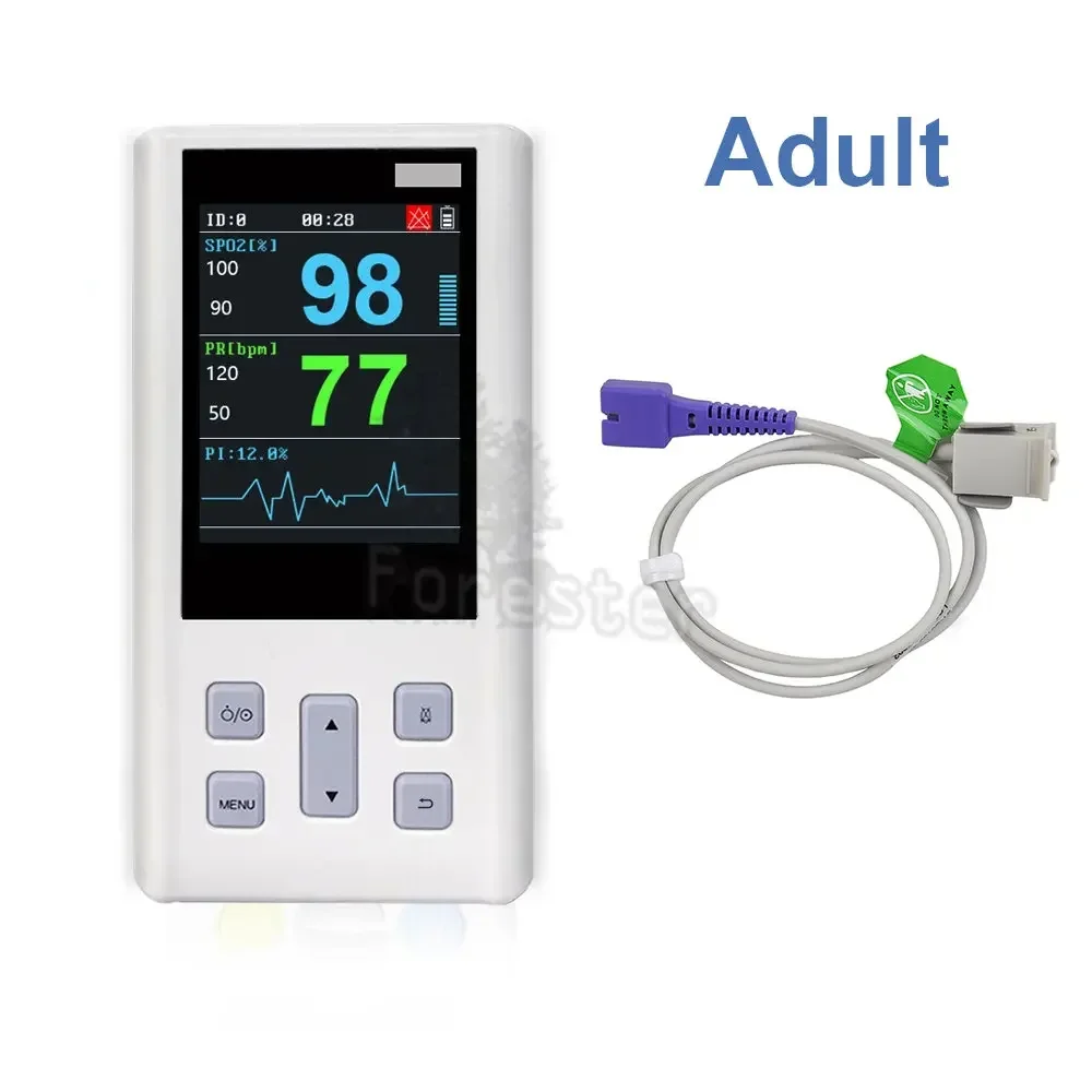휴대용 맥박 산소 농도계 모니터, 심박수 및 산소 포화도, 수의학 SPO2 메모리 포함