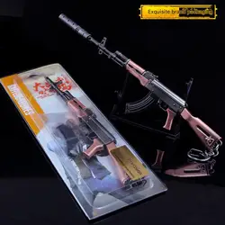 Zinc Alloy Miniature AK47 Decorative Model - 21cm Non - Firing Metal Display Toy with Detachable Gear (Model 1)