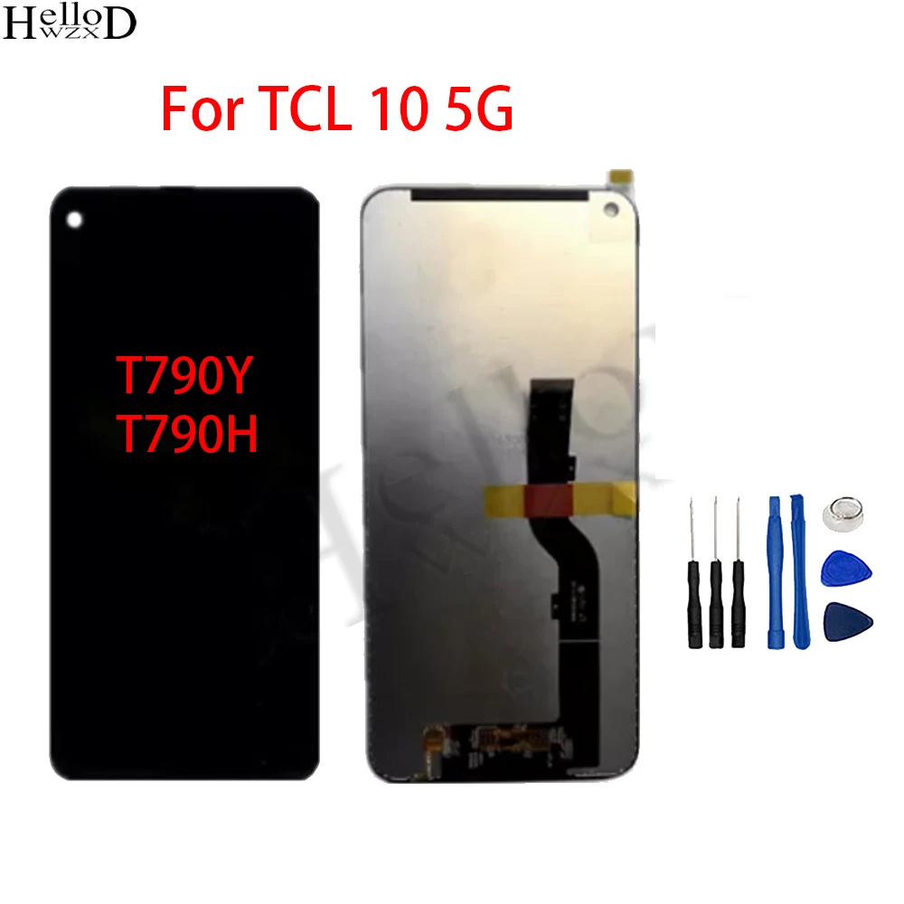 

ЖК-дисплей 6,53 дюйма для TCL 10 5G T790Y, ЖК-дисплей + цифровой преобразователь сенсорного экрана для TCL 10 5G, ЖК-дисплей с инструментами