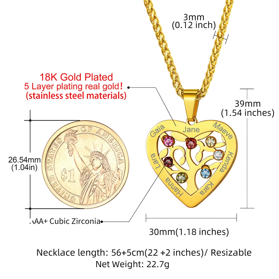 Collana Personalizzata Con Pietra Portafortuna Per Madre E Figlio, Ciondolo A Forma Di Cuore Con Fiore In Argento Sterling 925, Regalo Per Baby Shower/festa Della Mamma - Foto 4