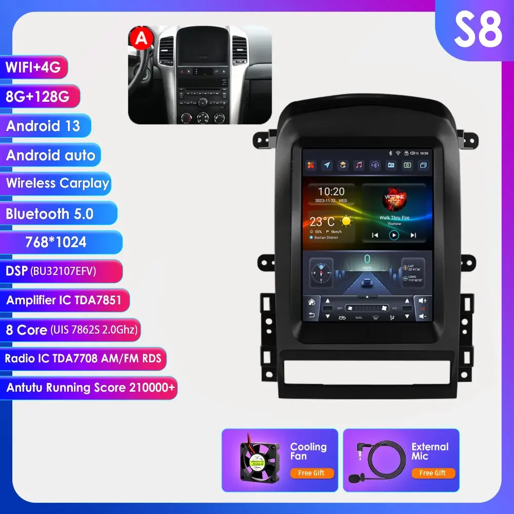 Hodozzy 2G 64G radio voor Chevrolet Aveo Captiva Epica Holden Daewoo Pontiac Carplay Android Auto Touchscreen 7 inch auto met GPS WiFi Bluetooth FM/RDS radio DSP SWC-camera