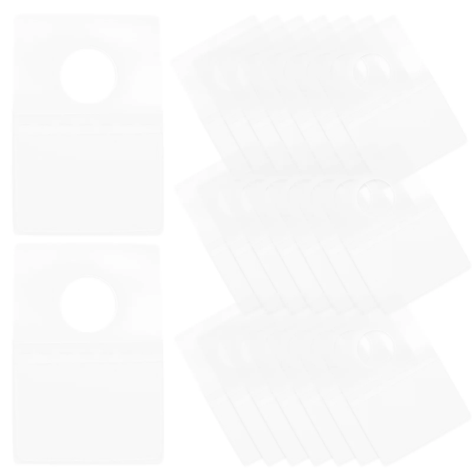 

100 Pcs Aircraft Hole Hook Clear Display Hooks Product Sticker Adhesive Tabs Pvc for Hanging Folders Coat Hangers