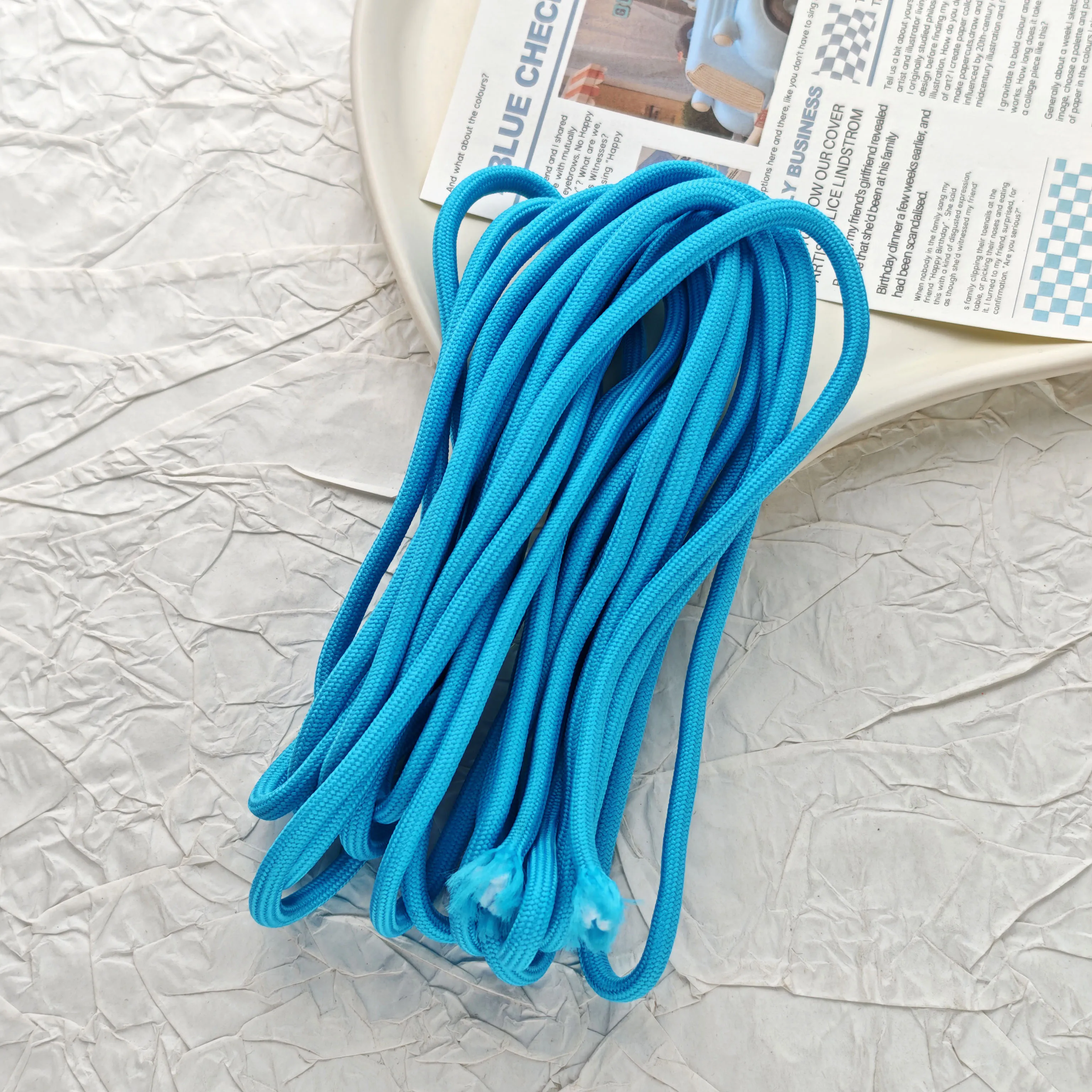 Vibrant 5mm Braided Polyester Rope for DIY Crafts and Home Sewing