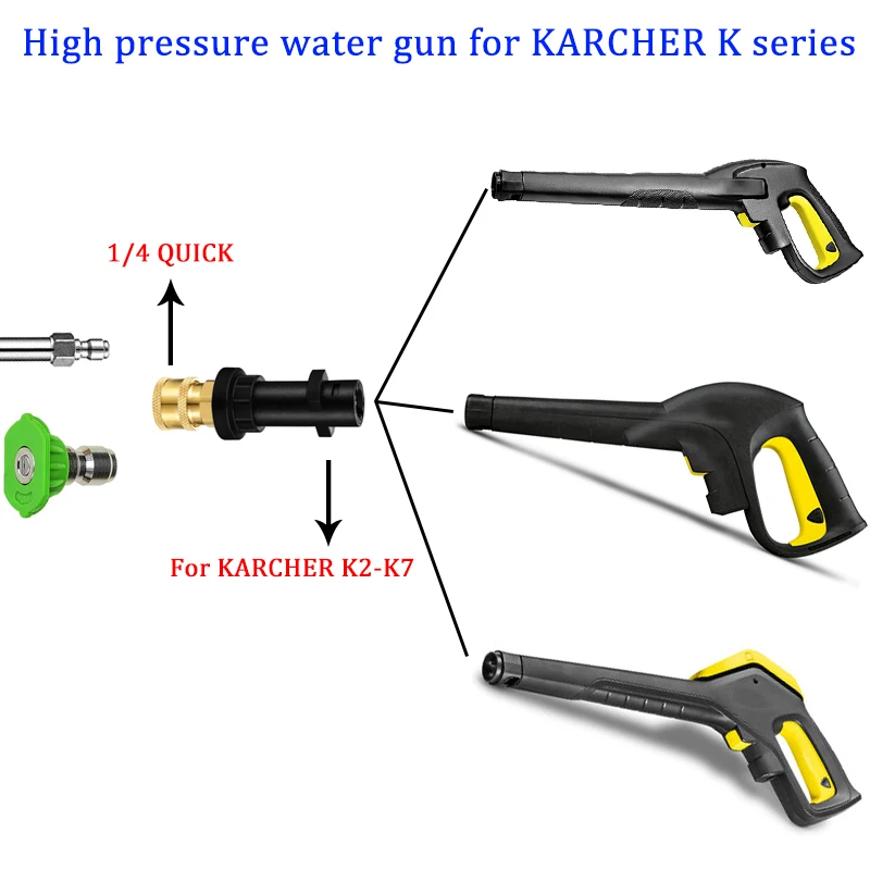 Gutter Cleaning Tool Pressure Washer Extension Wands Roof Cleaner Nozzle Replacement Ring 1/4 Quick Connect Joint for Karcher 4