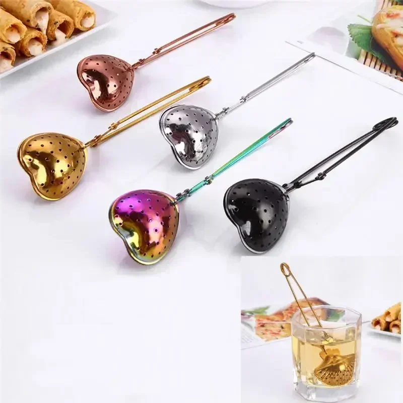 Description Picture 2 of itemStar Shape Practical Snap Stainless Steel Mesh Tea Ball Infuser Tea Strainer New Home Kitchen Convenience Tea Slotted Spoon Tool