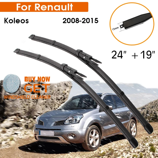 Essuie-glace de voiture pour Renault Koleos 2008 – 2015, lave-glace en  caoutchouc et silicone, recharge, balais d'essuie-glace avant 24 "+ 19" LHD  RHD, accessoire - AliExpress