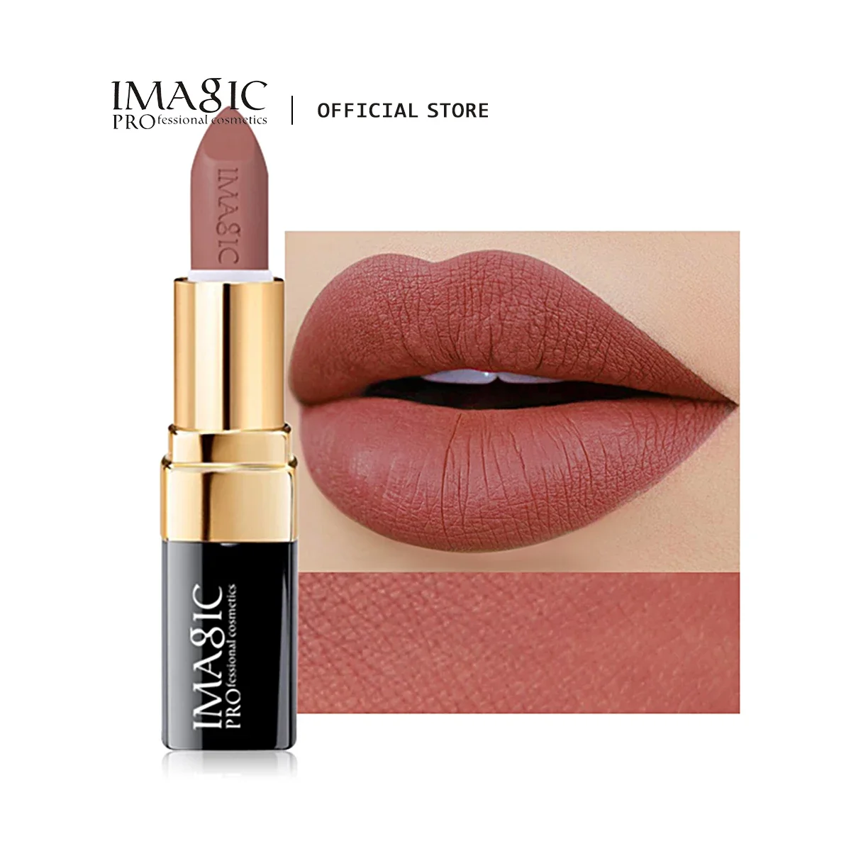 IMAGIC 12-Color Lipstick Matte Waterproof Velvet Pigment Nude Rouge Waterproof Long Lasting Lip Profissional Cosmetics Beauty