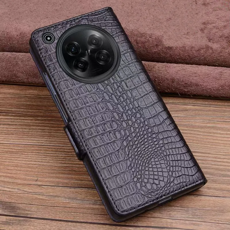 Genuine Leather Magnetic Flip Case for OPPO Find N6 N5 N3