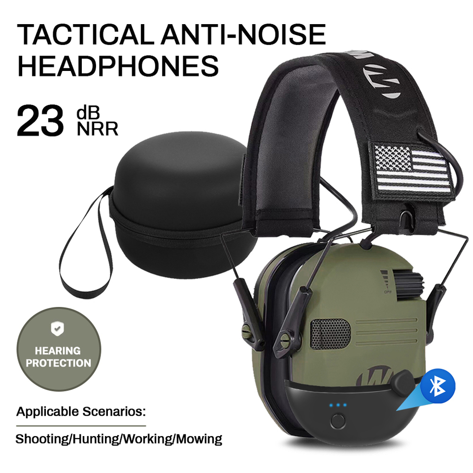 Electronic Tactical Shooting Ear Protection Safety Earmuffs Noise Reduction Slim Active Hearing Protector for Huning