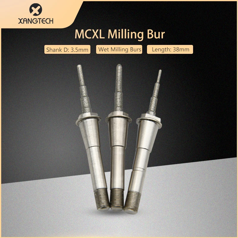 

XANGTECH Dental Sirona Cerec MCXL Wet Milling Burs Step Bur 12s/Finisher 10/Shaper 25 for Disilicate Lithium Cad Cam System