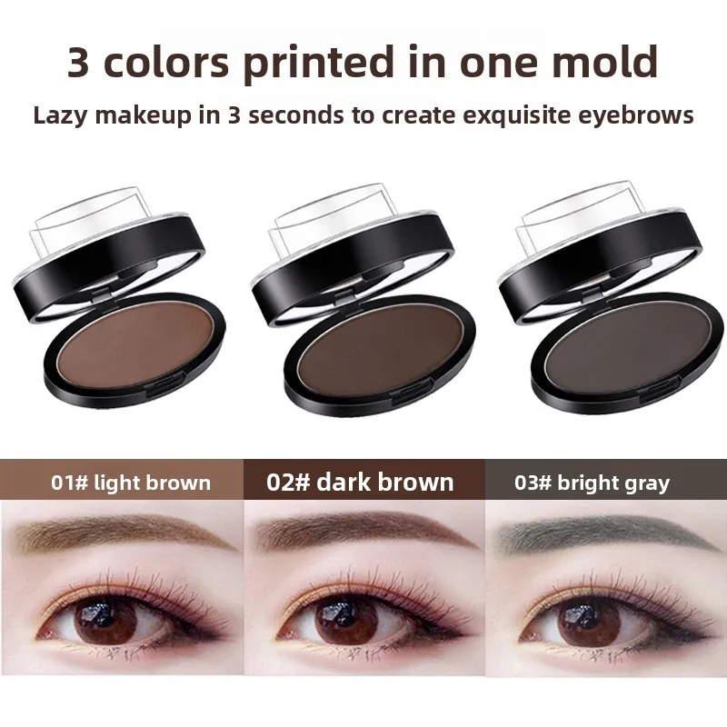 Strumento per il Trucco: Palette di Polvere per Sopracciglia a Forma Perfetta, Timbro per Sopracciglia, Sigillo per Sopracciglia per un Trucco Rapido - immagine 4
