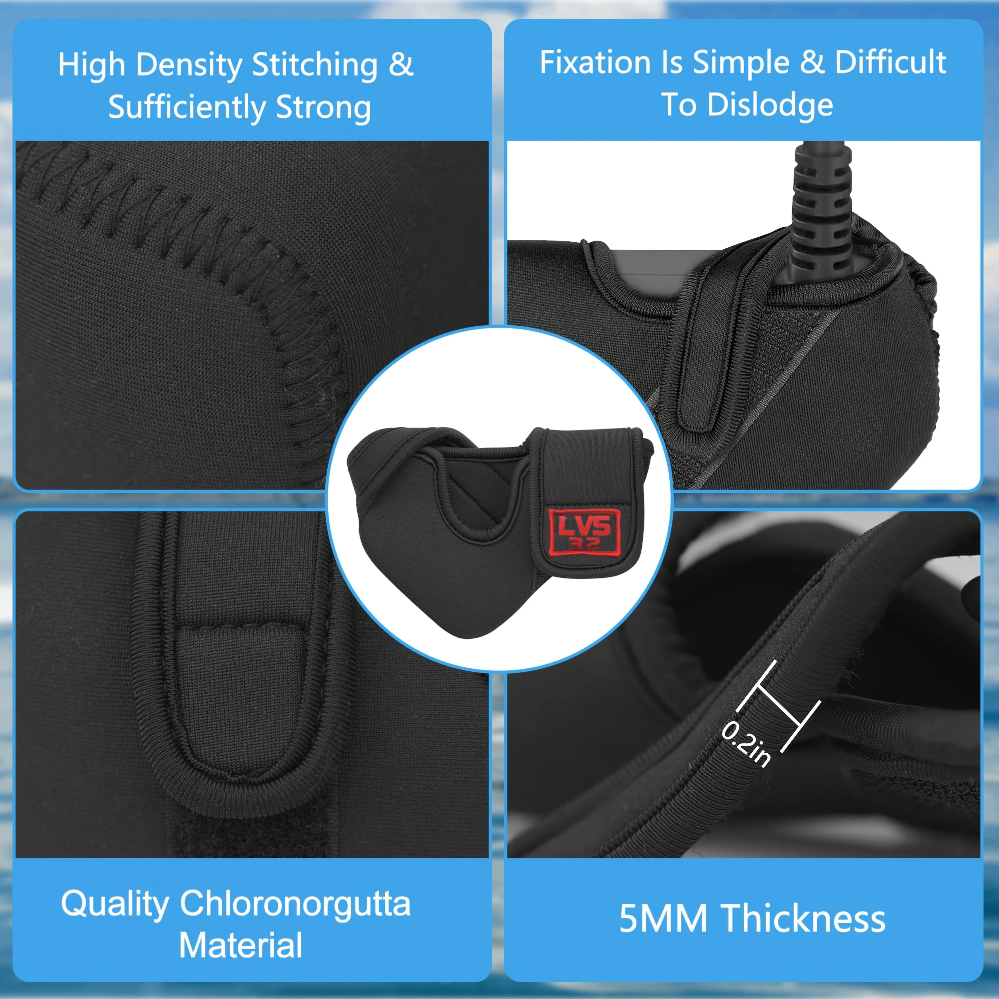 Garmin Transducer Cover Shockproof Case Heavy Duty Chloroprene Protector for Fishing/Boating Sonar Guard-Fit transducer cover