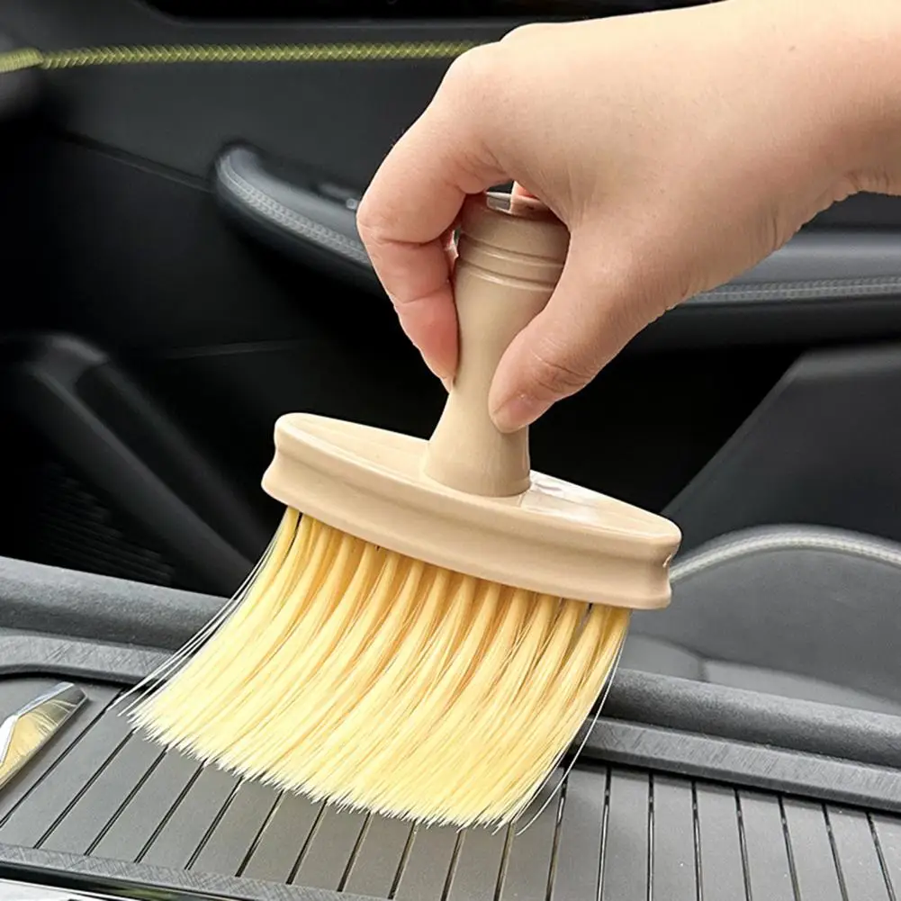 Car Brush Efficient Car Brush for Dust Dirt Removal Soft Bristle Detailing Tool for Dashboard Air Conditioner Vents Ergonomic