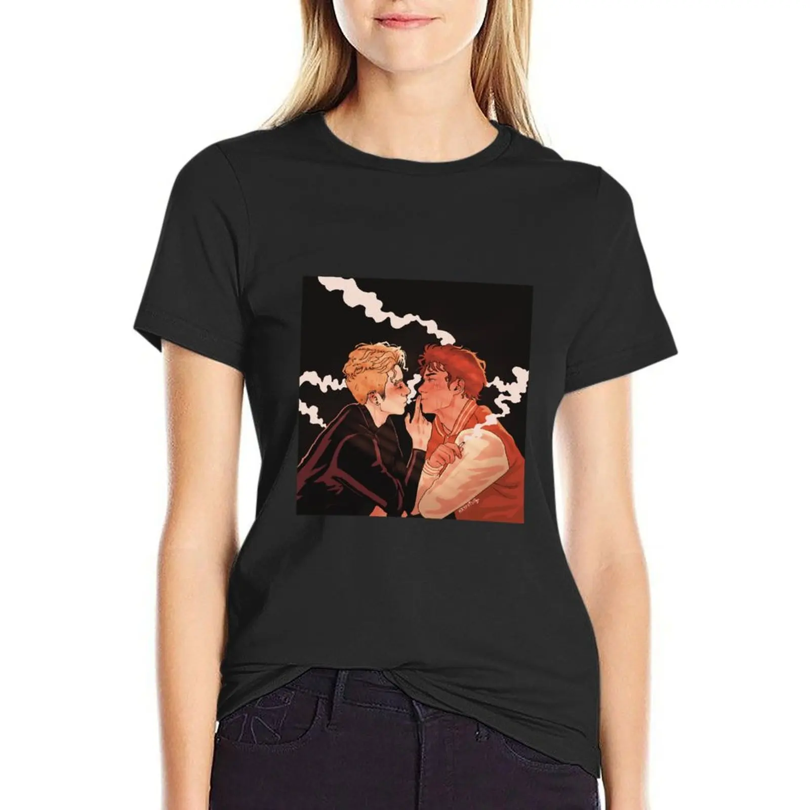 Сигаретная футболка Pipedream, рубашка с животным принтом для девочек, облегающие рубашки для женщин