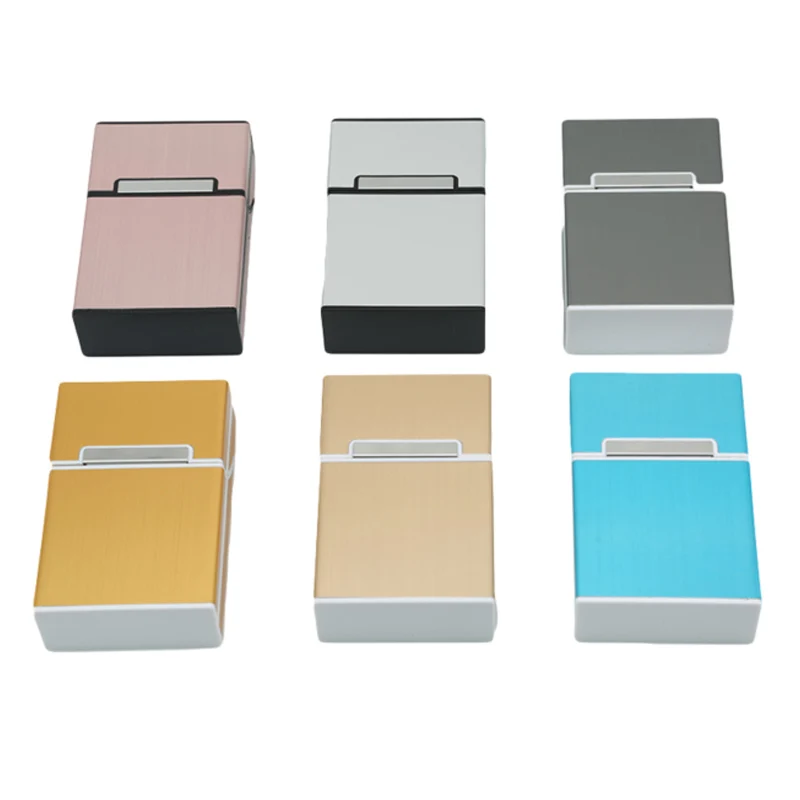 Magnetic 20 Cigar Cigarette Case Pocket Box Storage Container Lighter Aluminum Metal Best Friend Buckle Tobacco Holder Boxes