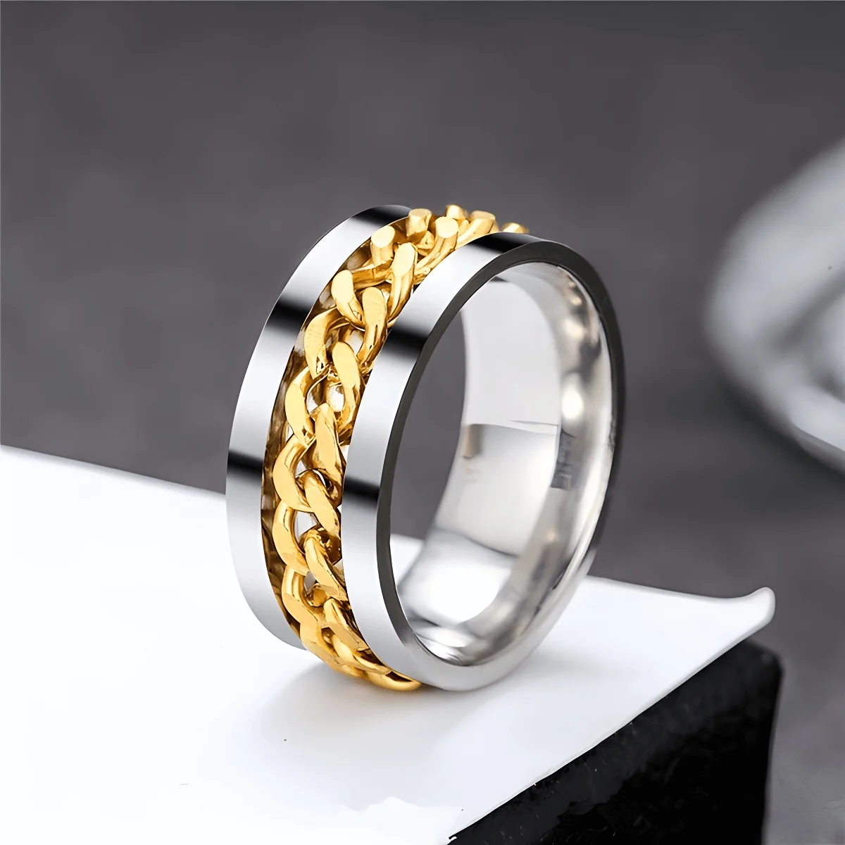 anillo hombre aesthetic boda regalos para hombre originales anillo hombre  acero inoxidable Anillo de acero inoxidable