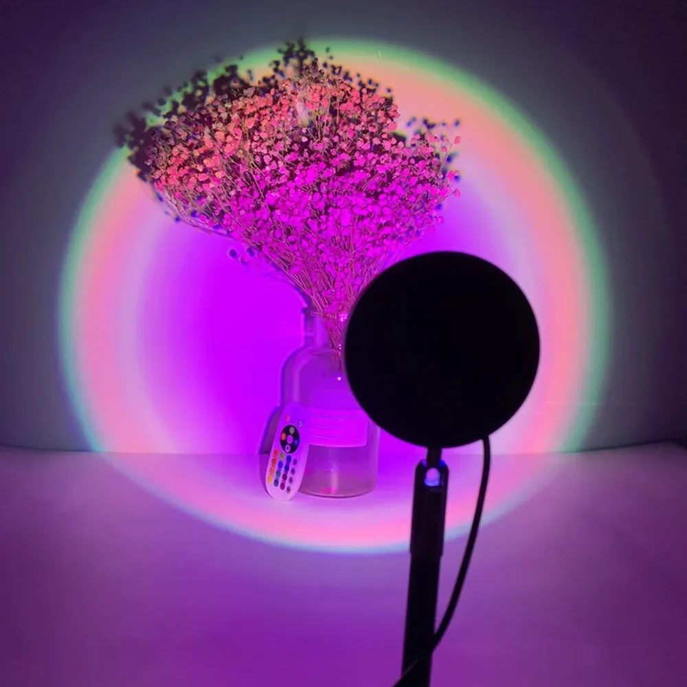LED Sunset Lamp Nightlights USB Projector Birthday Party Decoration Mood Lights For Bedroom Living Room Wall Photography led light