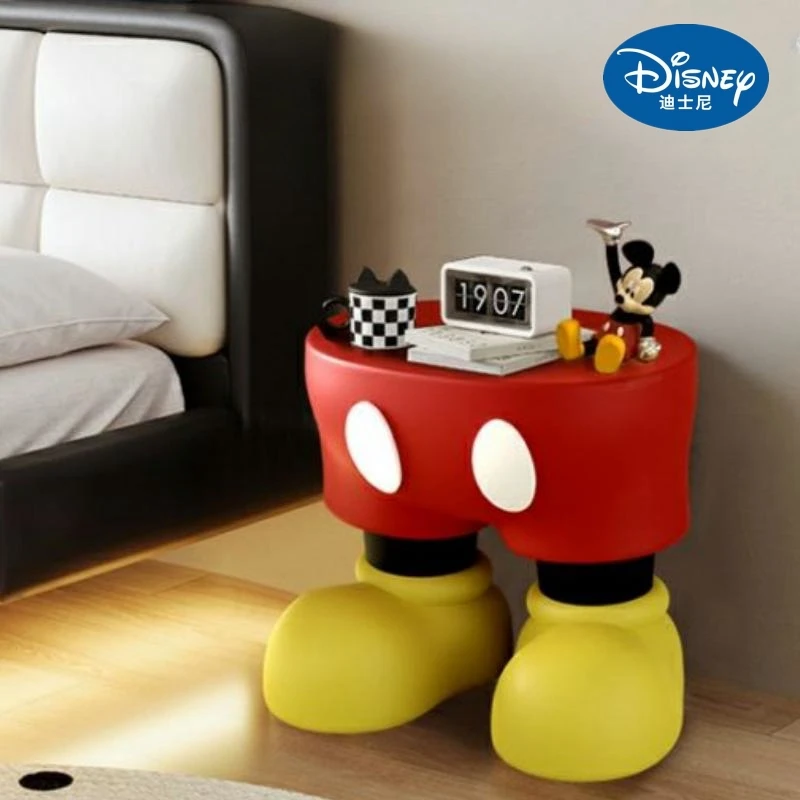 

Cartoon Disney Mickey Mouse Chair Creative Mickey Pants Bedside Table Resin Shoes Changing Stool Nordic Home Decor Mini Table