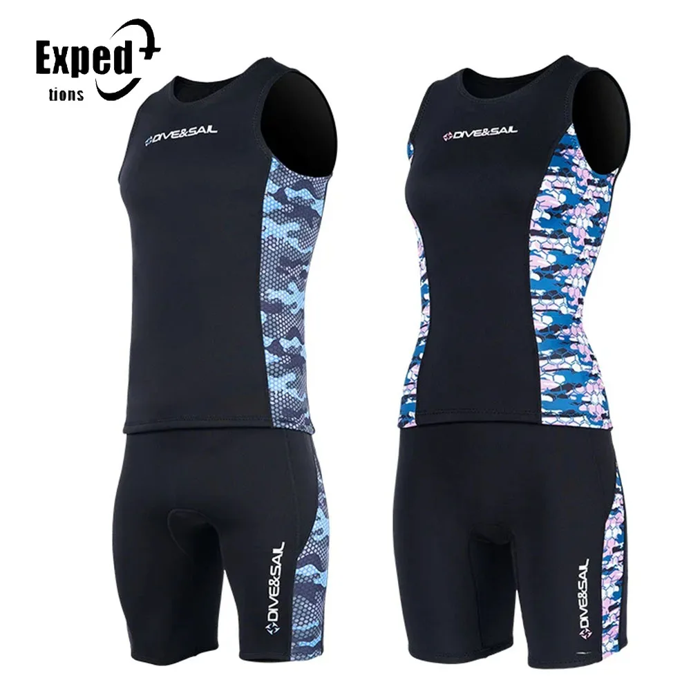 Women Surfing Vest Swimming Jellyfish Cold Diving Pants Beach Suit New 2MM Diving Suit Split Type Warm Diving Suit