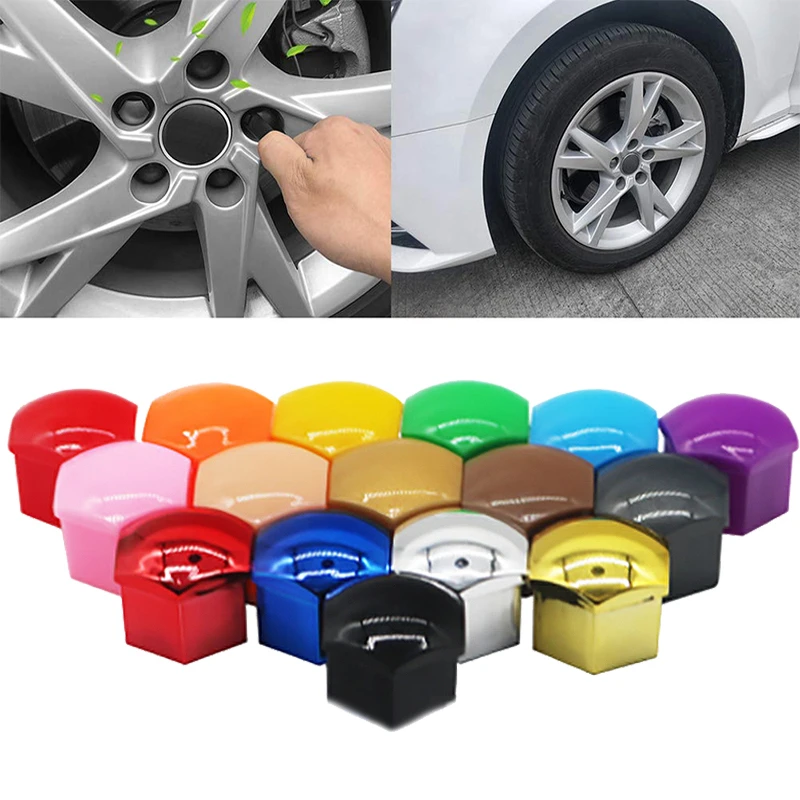 20pcs Car Wheel Nut Protection Covers Antirust Caps Auto Hub Car Tire
