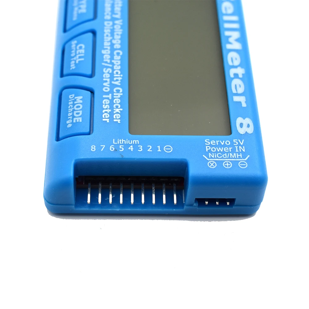 Testeur de batterie CellMeter 7 affichant les données de décharge et capacité pour RC