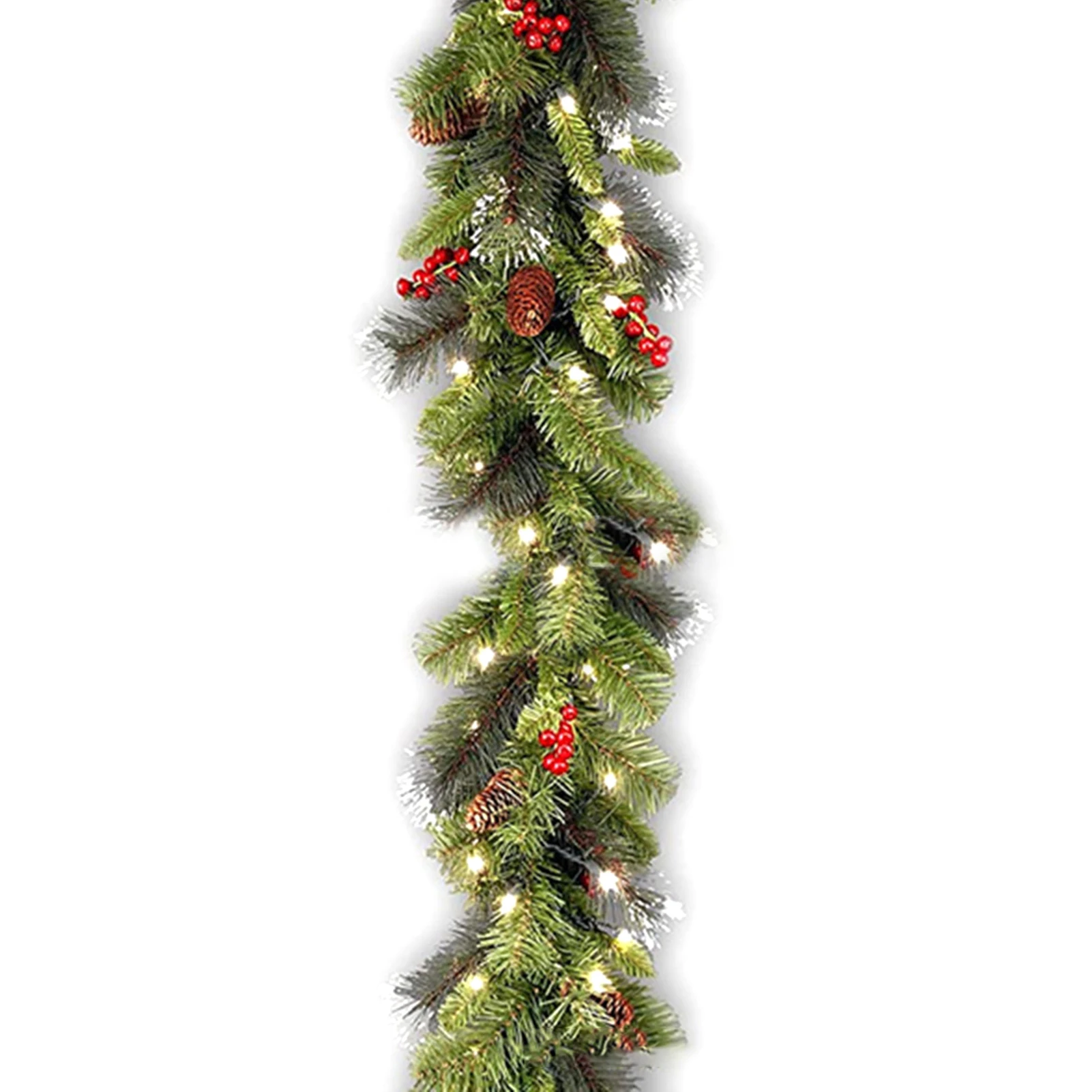 thumbnail image 1 of Artificial Red Berrys Christmas Garland Lightweight Easy Hanging Decoration For Home Bedroom, 1 of 5