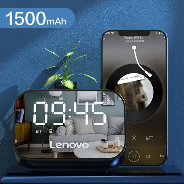 Lenovo Smart Clock Bluetooth Speaker Subwoofer Stereo Player LED Digital Smart Alarm Clock Bedroom Bedside Wake Up Clock 1