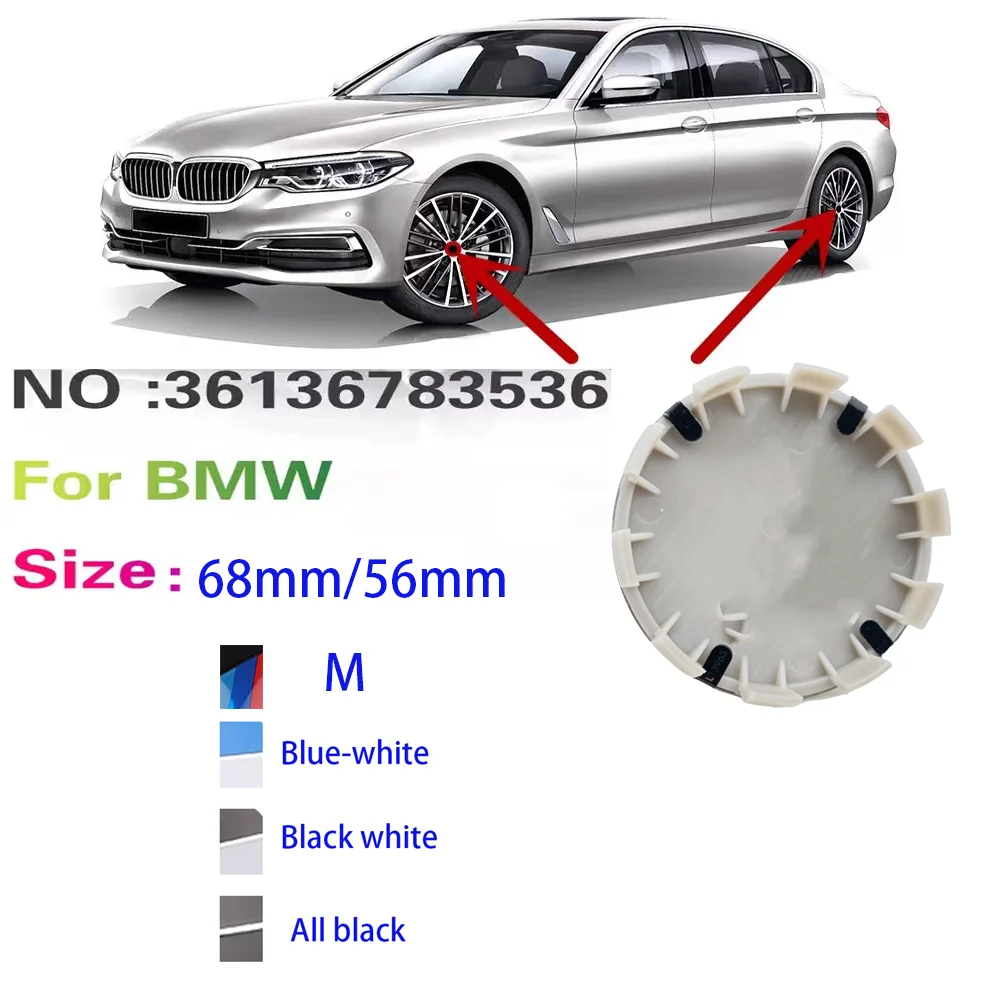 4 Stuks 56Mm 68Mm Auto Wiel Centrum Hub Cap Auto Velg Covers Voor Bmw E36 E46 E53 E90 E60 E61