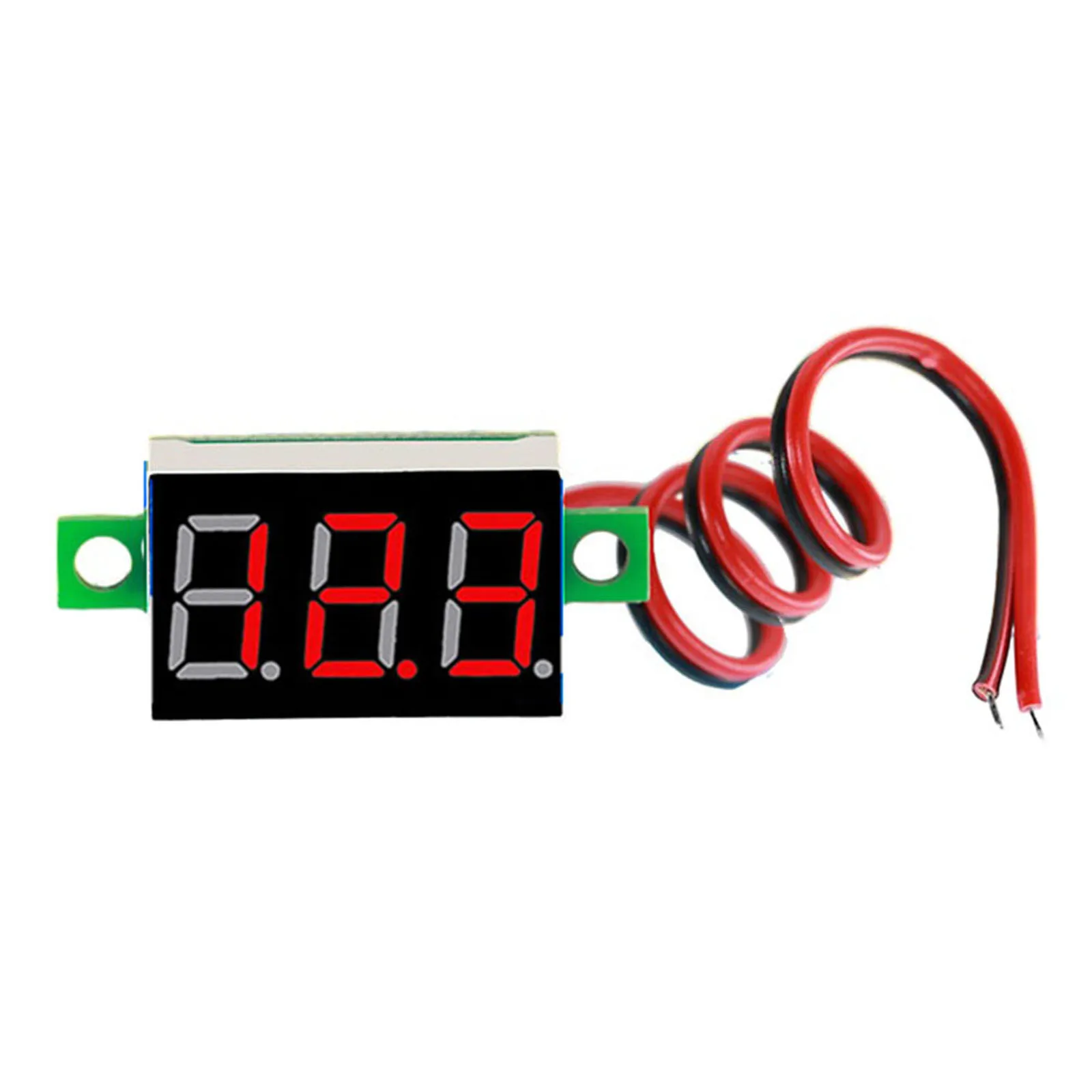 

1pc 0.36 Inch LED Digital Voltage Table 2-line DC Voltage Table Red Blue Green DC4.5-30V Voltmeter LED Display Measuring Tool