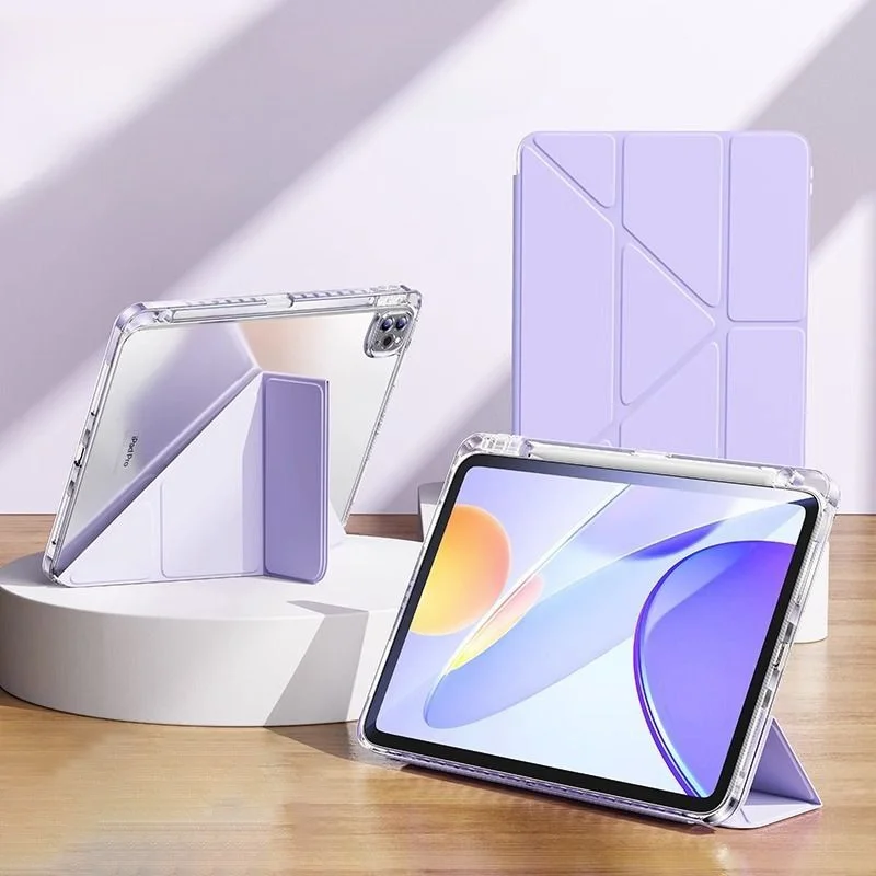 

For iPad 10.2 10.9 10.5 9.7 10th 9th Y-Fold Case Clear Acrylic Pencil Cover for iPad Air 5 4 3 2 Pro 11 2022 M2 Mini 6 Case