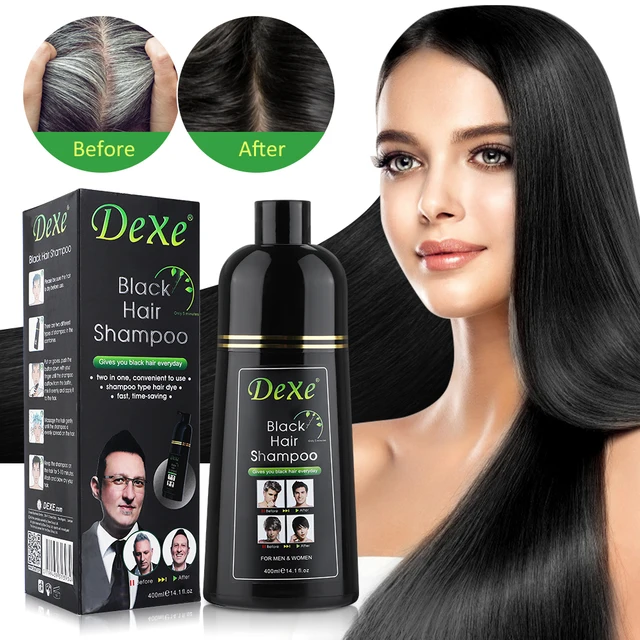 Shampoing colorant noir, 200/400ml, à base de plantes
