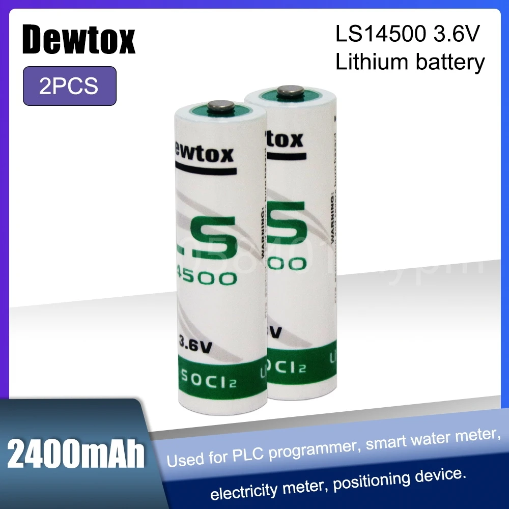 2 Pz Nuovo Ls14500 Ls 14500 Er14505 3.6V Batteria Al Litio Per Contatore Dell'Acqua Macchine Utensili Cnc Orologio In Tempo Reale Touch Screen Batteri