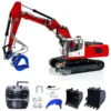 Toys 1/14 Hydraulic RC Excavator 946 3 Arms Tracked Remote Control Earth Digger Painted Finished Model Grab for Boys 1