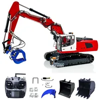 Toys 1/14 Hydraulic RC Excavator 946 3 Arms Tracked Remote Control Earth Digger Painted Finished Model Grab for Boys 1