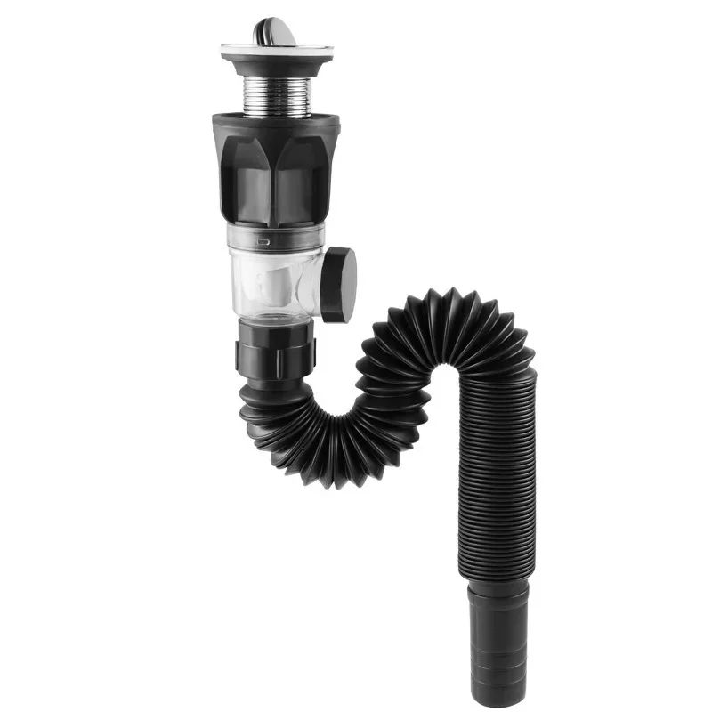 Anti odor drainage pipe washbasin wash basin anti odor horizontal drainage pipe basin drain complete set of accessories drainage pipe set