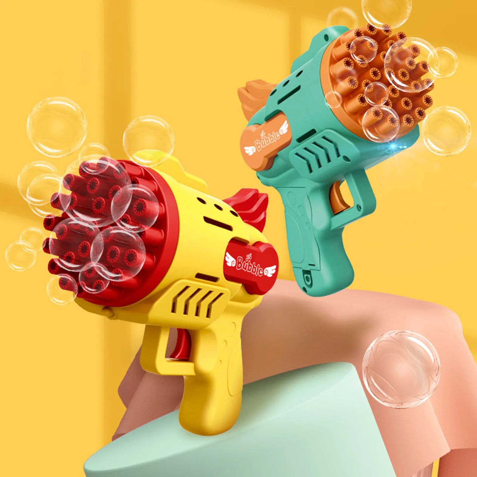Bubble Gun Rocket 29 Hole Automatic Soap Bubbles Machine Outdoor Toy for Boys Birthday Gifts Wedding Party Children Summer Gift 6