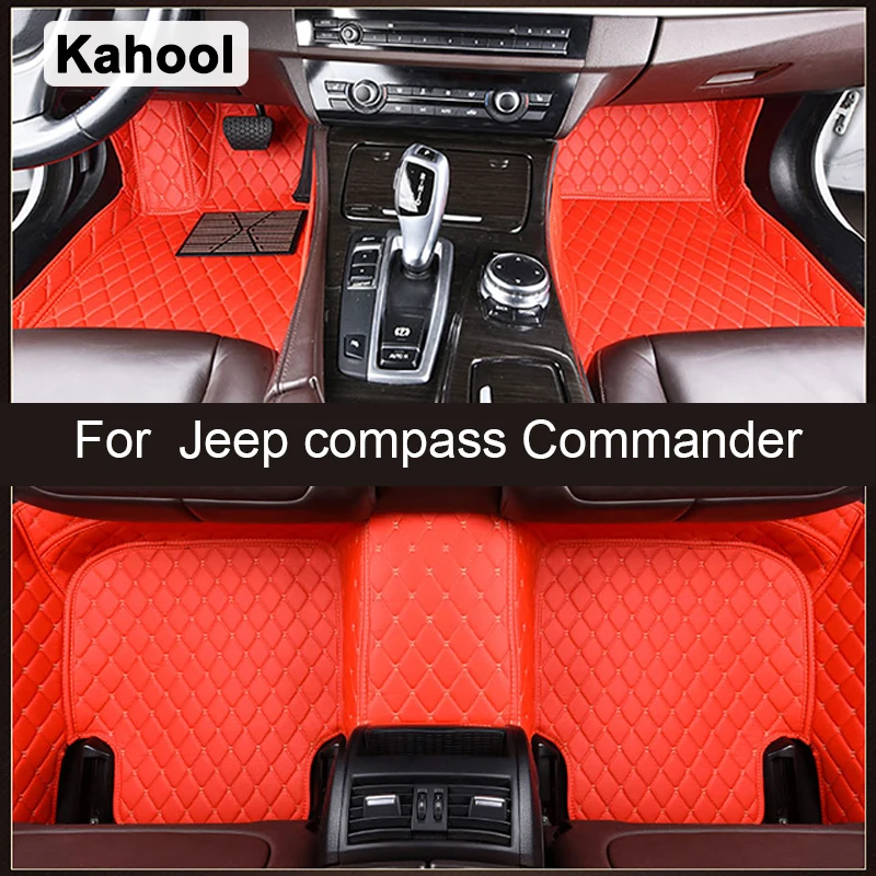 KAHOOL Car Floor Mats For Jeep Compass Commander Foot Coche Accessories