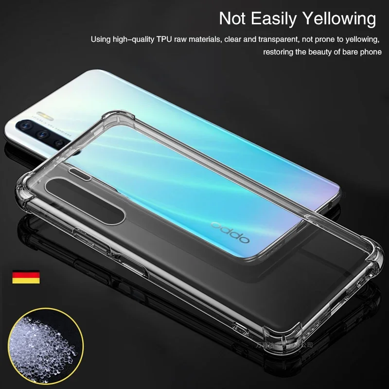 Durable Fall-Proof Transparent Phone Case with Airbag Shock Absorption and Camera Protection