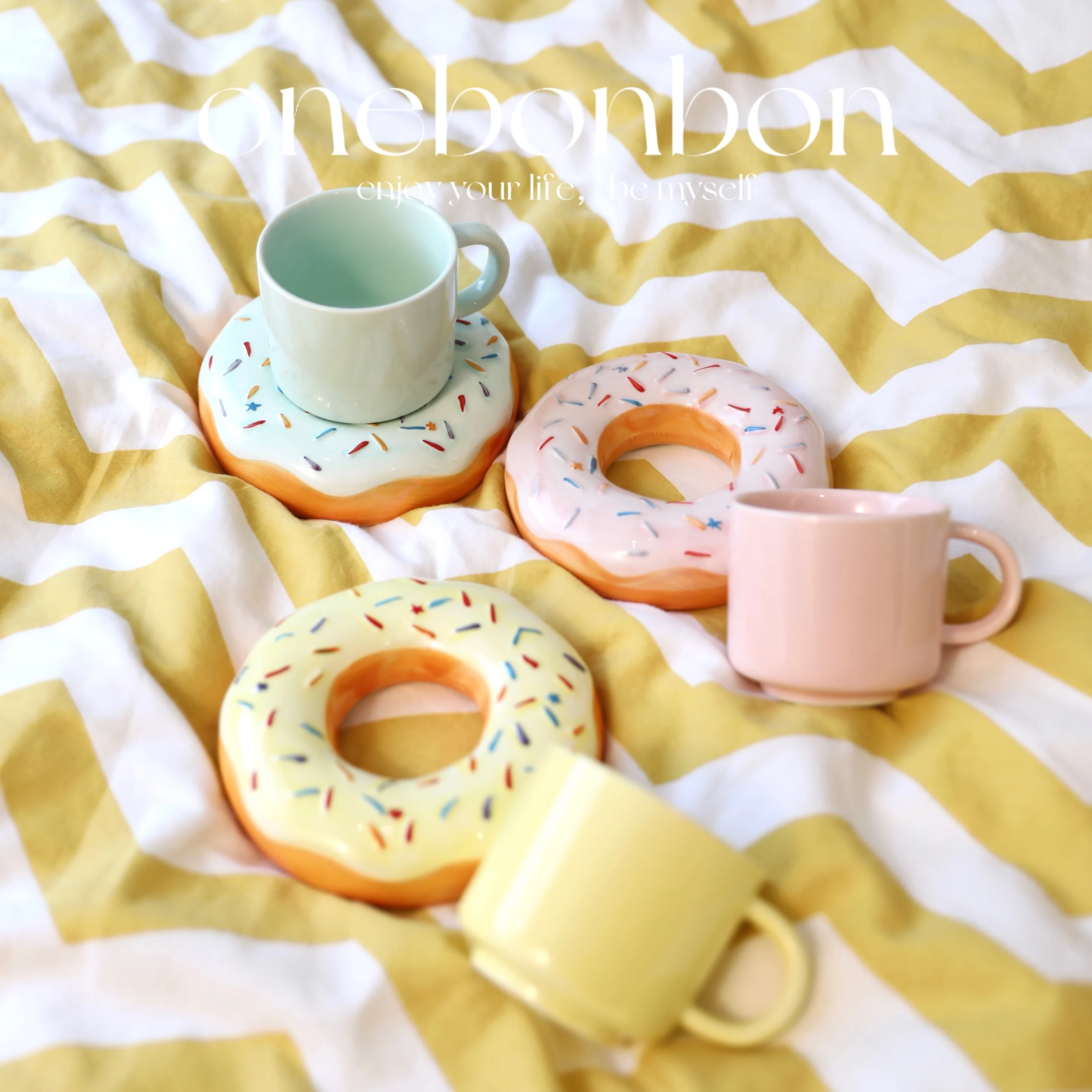 

Milk fufu doughnut cup coffee cup creative macaroon water cup Korean ins girl cute ceramic cup