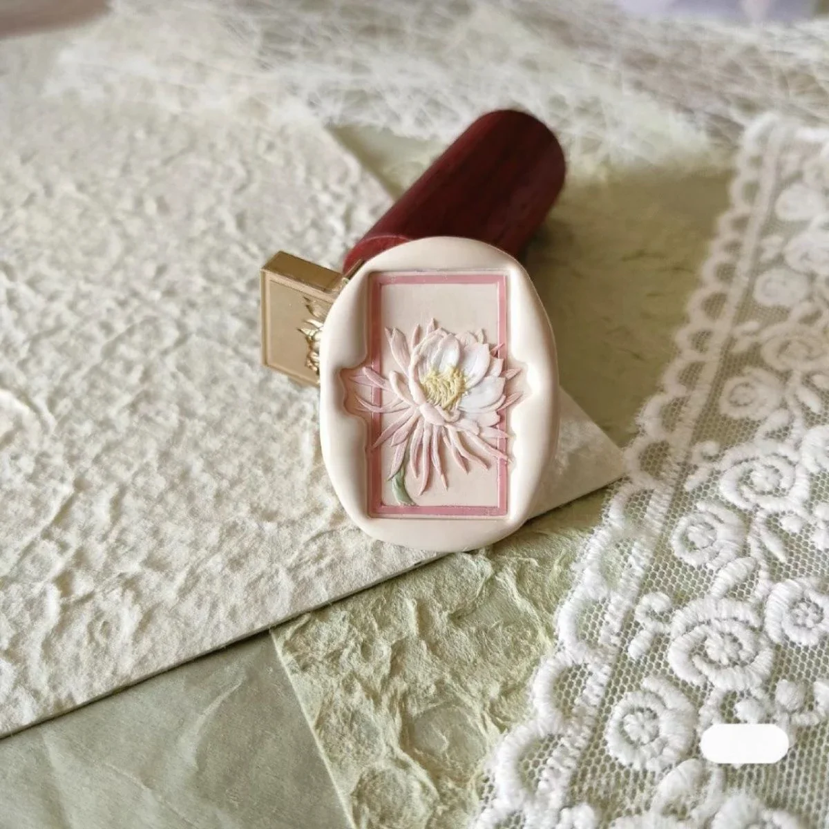 Flower Fire Seal stamp Multi-Layer 3d Relief Children DIY Toy Hand Ledger Stamp Head Invitation Envelope Sealing Wax Stamp Head