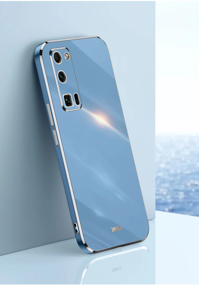 Bling Morbido Antiurto Copertura Quadrata di Lusso Cassa Del Telefono di Placcatura Laser 3D per Huawei Honor 50 Lite 20 20 S 30 Pro 30i 30 S Rus_voghion.com