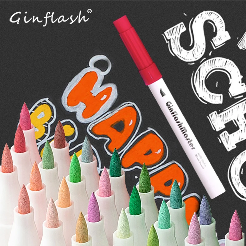 Acrylic Markers SOFT Brush DIY 48Colors Highlighter Waterproof Paint Marker  Pen art set nail fabric pen - AliExpress