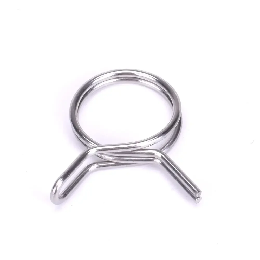5mm-14mm Hose Clamp Stainless Steel Tube Spring Clips Fuel Line Hose Clamps Sealing Pipe Clips 10Pcs