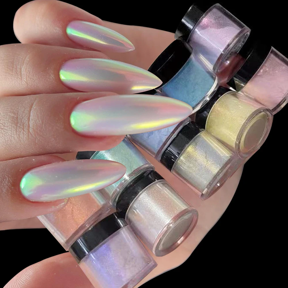 Colore Neon Glitter Per Unghie Pigmento Aurora Ice-Skin Shinning Polvere Per Unghie Polvere Polar Light Sfregamento Decorazione Cromata Glitter 45 #