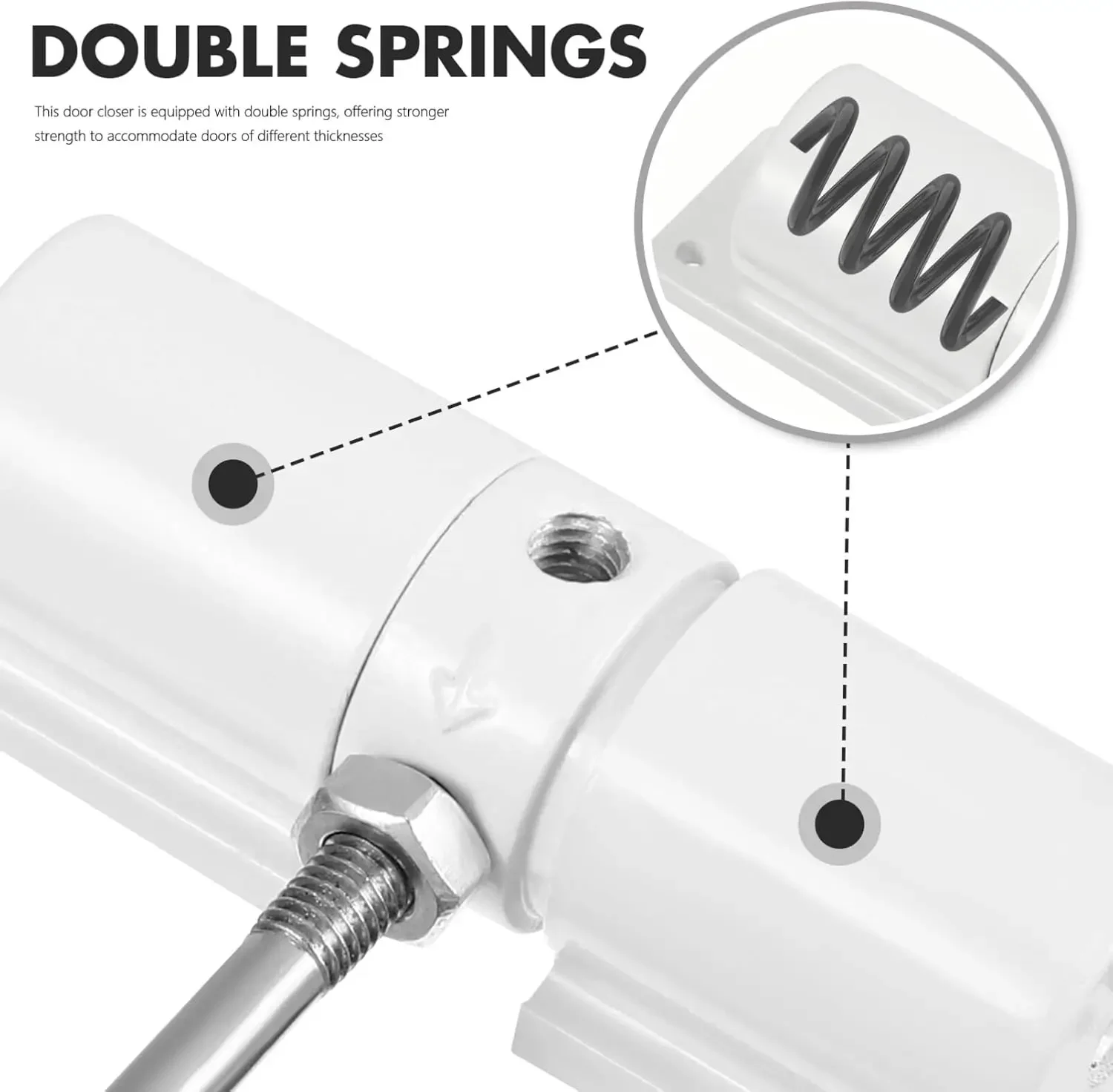 Automatic Adjustable Closer Surface Mounted Automatic Heavy Duty Safety Spring Closer for Interior Exterior Door Door Closer