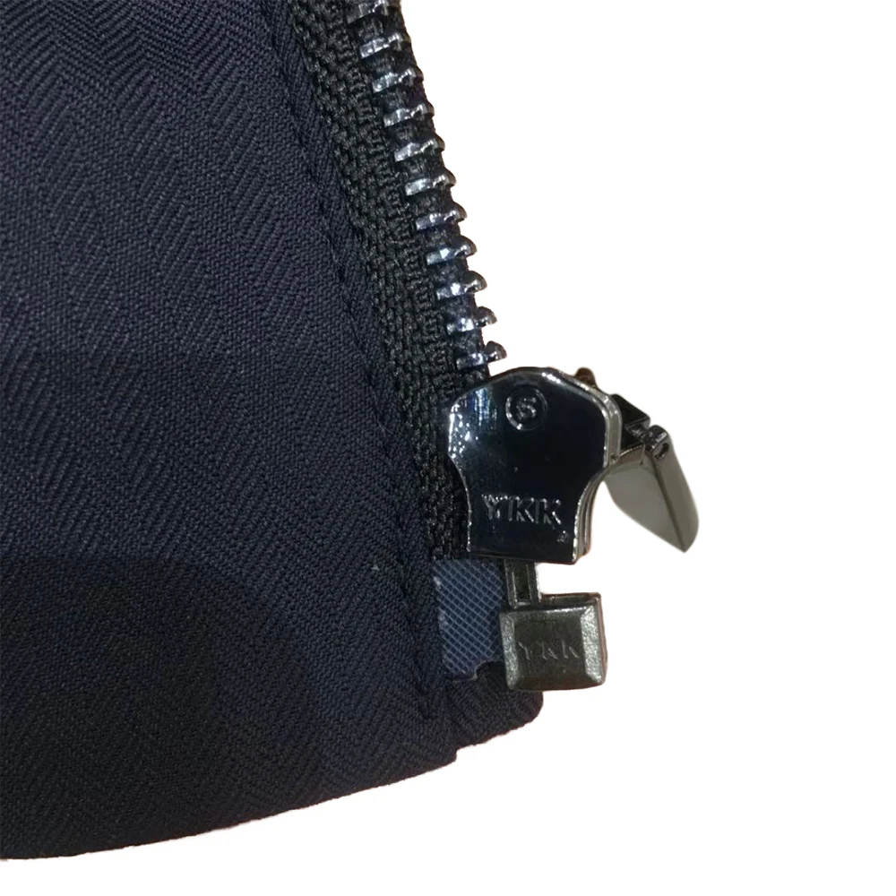 Designer Fashion Business Casaul Mens Jacket Zip Up Jacket Jackets For Men Zip-Front Closure Navy Herringbone Premium Wool Blend