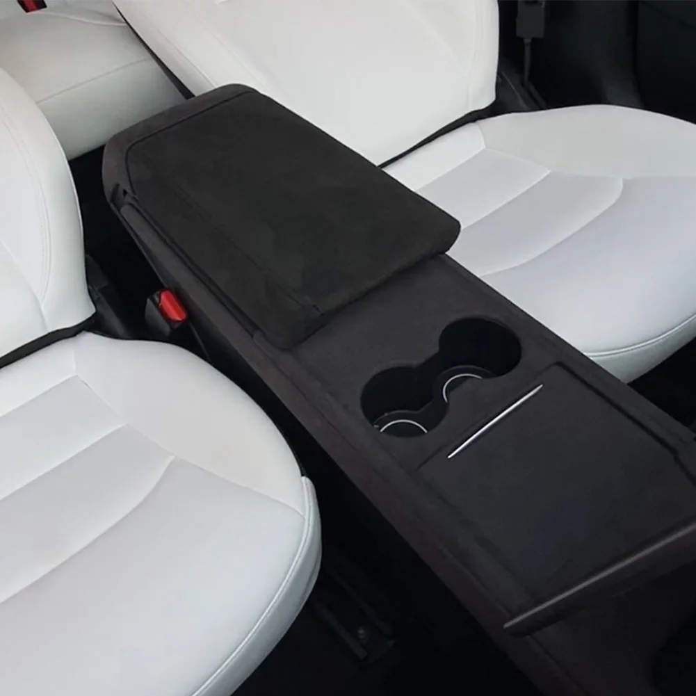 

Car Central Armrest Box Protective Suede Cover For Tesla Model 3 Y Cushion Mat Easy Clean Electric Vehicle Part