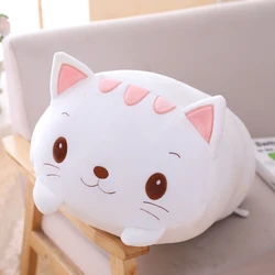 Soft Cartoon Animal Plush Pillow Cushion - Cute Dinosaur, Pig, Unicorn Toy - Adorable Kid's Birthday Gift - 90cm (White cat)