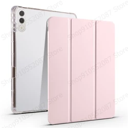 Premium Tablet Case with Pen Holder - PU Leather Soft TPU Back Stand for Xiaoxin Pad Pro GT (Pink)